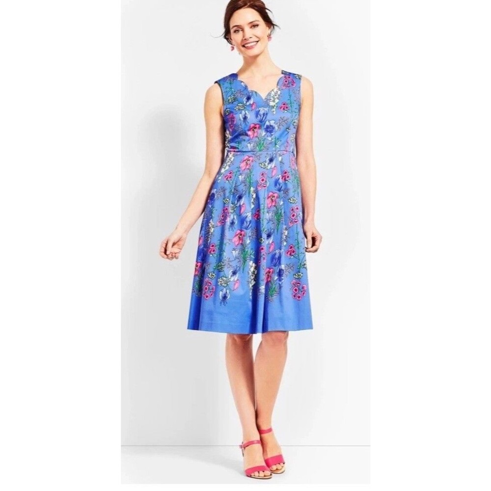 RSVP by TALBOTS Dress Fit & Flare Nothing But Blue Skies Size 8 Spring-summer